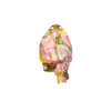 Bardot Top - Silk Chiffon - Pink / Green Abstract