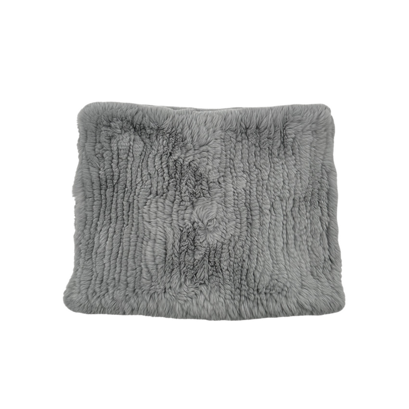 Rex Rabbit Fur Large Funnel Snood - Dove Grey