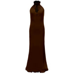 Lysandra Dress Silk Georgette Double Layer - Chocolate