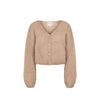 Cornelia Cropped Cardigan - Medium Brown