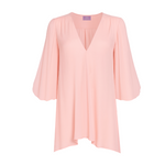 Petra Blouse Close Front-Chiffon-Peony