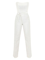 Strapless Jumpsuit in Ivory